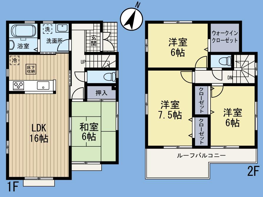 Floor plan. (3 Building), Price 29,800,000 yen, 4LDK, Land area 114.44 sq m , Building area 98.53 sq m
