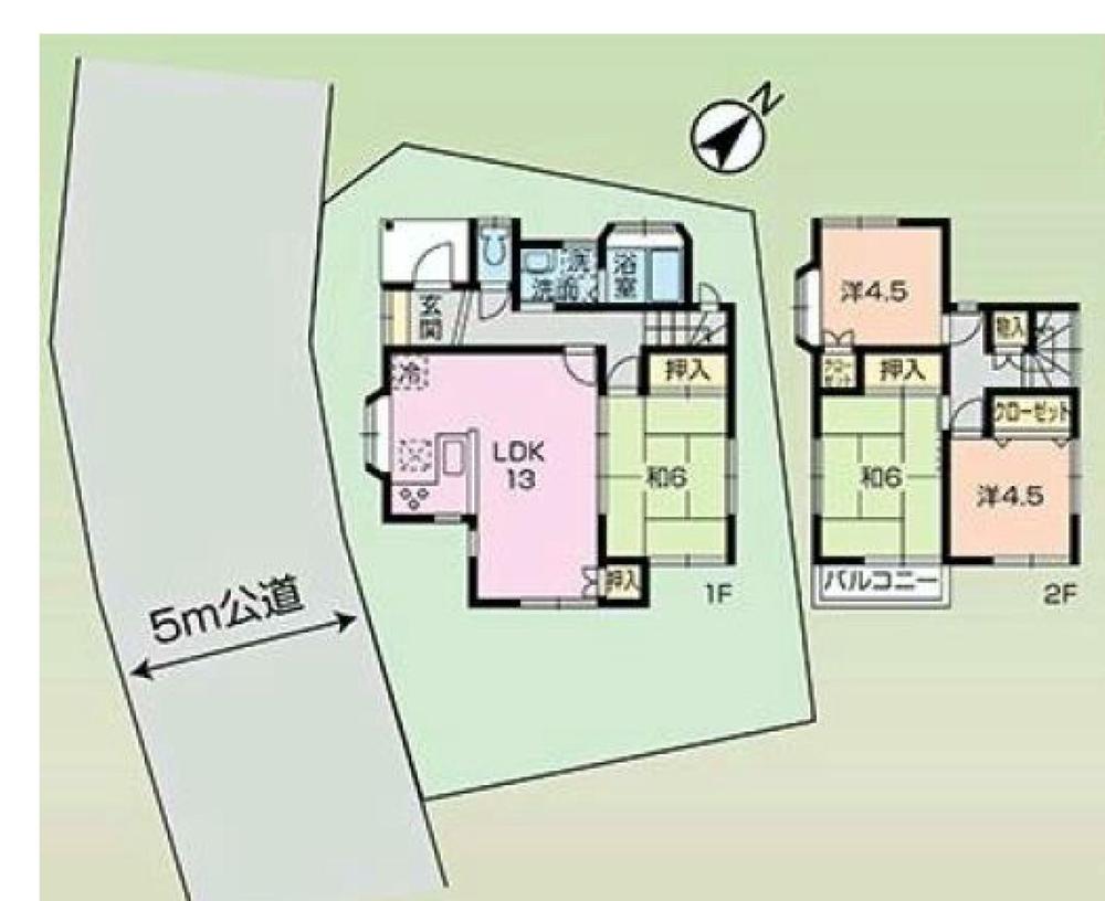 Floor plan. 16.8 million yen, 4LDK, Land area 105.02 sq m , Building area 84 sq m