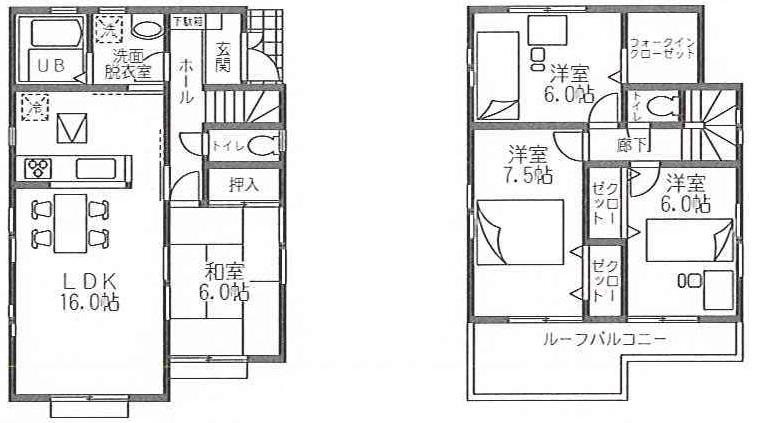 Floor plan. (3 Building), Price 26,800,000 yen, 4LDK, Land area 114.44 sq m , Building area 98.53 sq m
