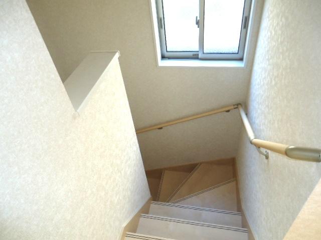 Other introspection. Staircase with a 1 Building handrail