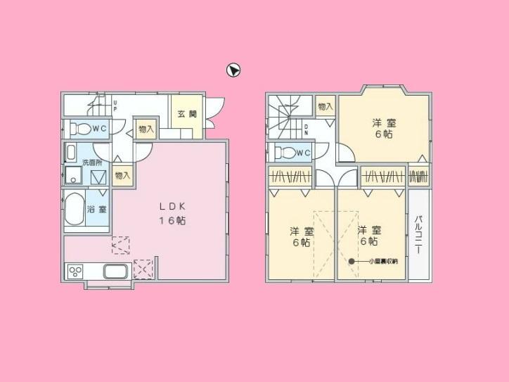 Floor plan. 20,300,000 yen, 3LDK, Land area 100 sq m , Building area 85.86 sq m