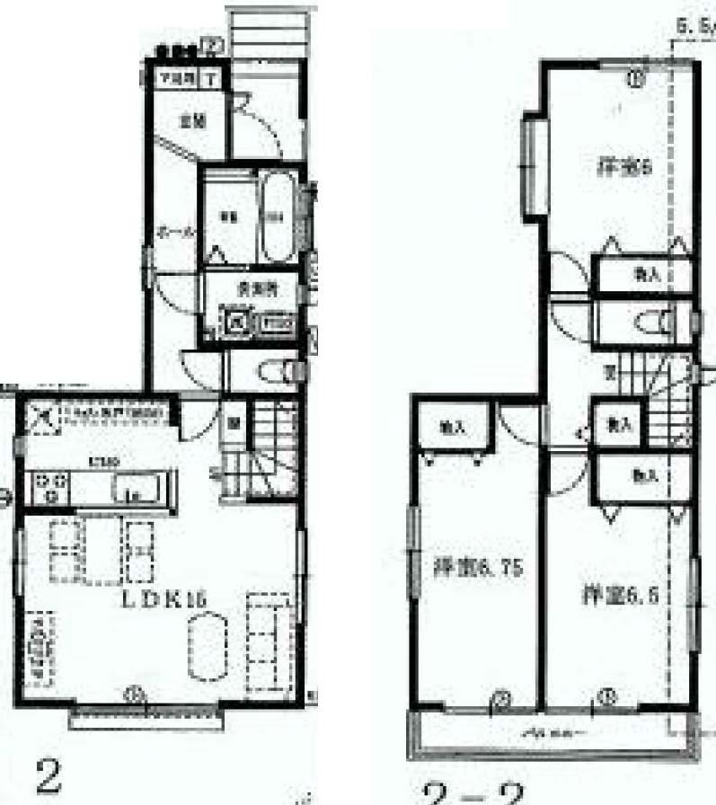 Floor plan. (2), Price 35,800,000 yen, 3LDK, Land area 96.43 sq m , Building area 84.46 sq m