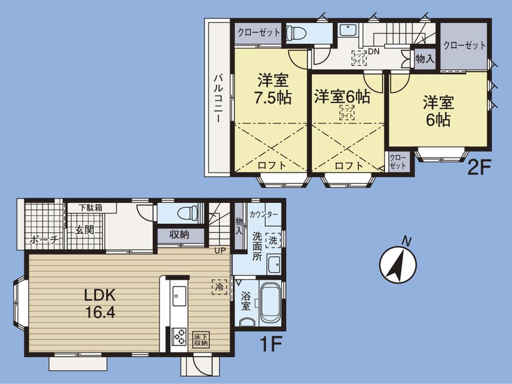Floor plan. 44,800,000 yen, 3LDK, Land area 100.1 sq m , Building area 92.74 sq m floor plan