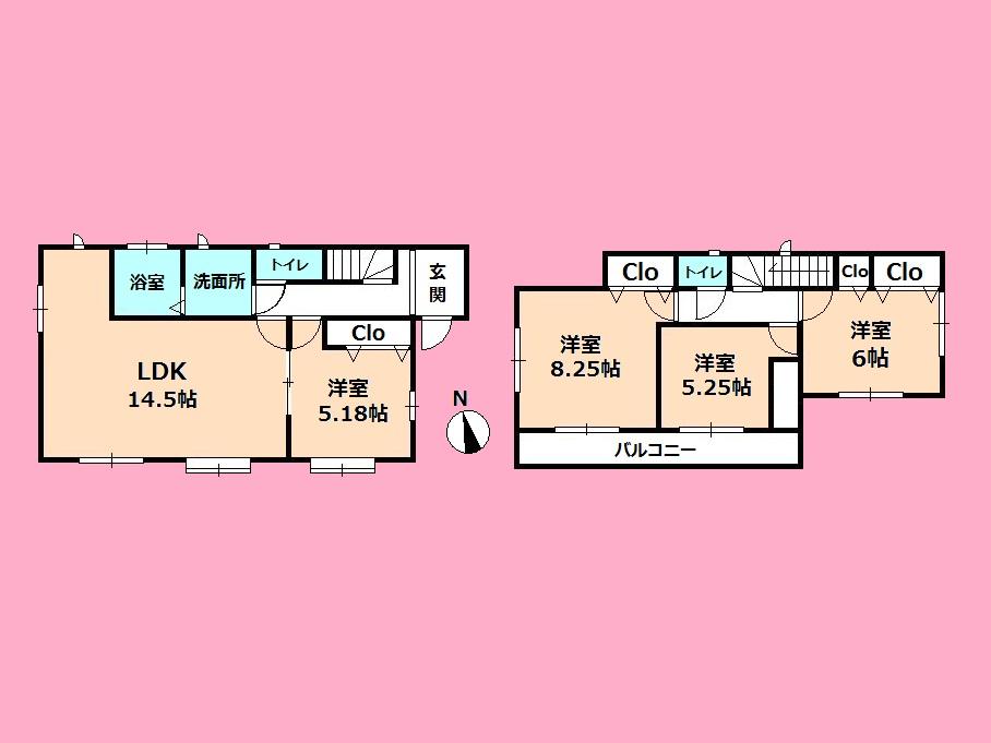 Floor plan. (d), Price 22,800,000 yen, 4LDK, Land area 131.58 sq m , Building area 94.6 sq m
