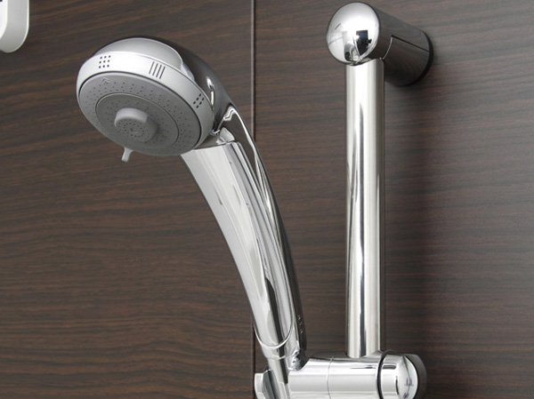 Bathing-wash room.  [Shower slide bar] It can be fixed the shower at the position of preference, Easy-to-use shower head, even a left-handed user even right-handed.