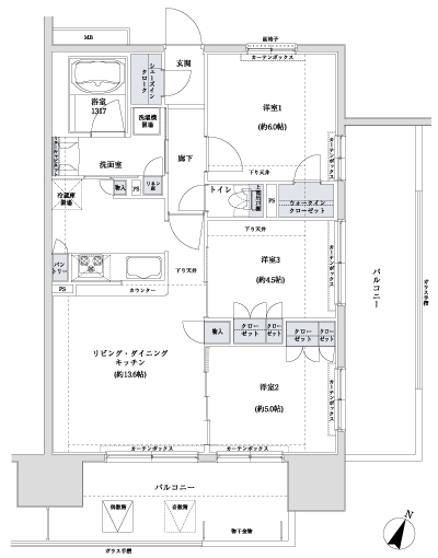 Floor: 3LDK, the area occupied: 64.6 sq m, Price: 39,089,007 yen, now on sale