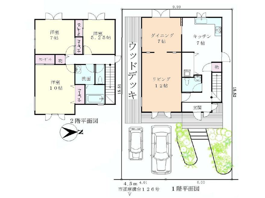 Floor plan. 27,800,000 yen, 3LDK, Land area 155.17 sq m , Building area 122.48 sq m