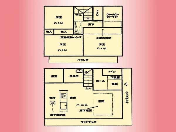 Floor plan. 28.8 million yen, 3LDK, Land area 121.09 sq m , Building area 92.54 sq m