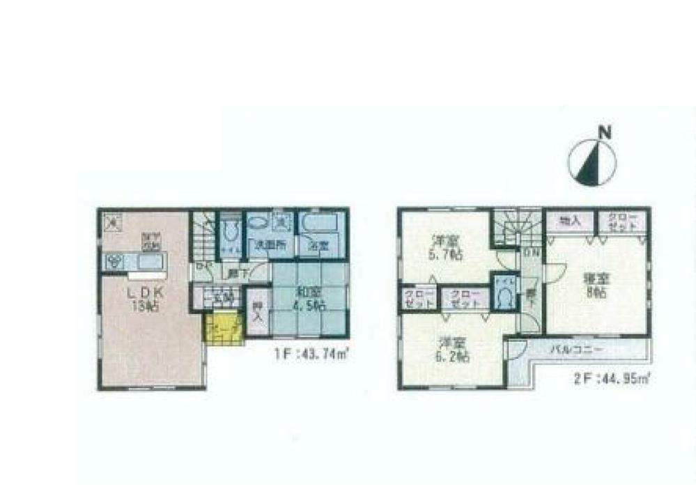 Floor plan. (3 Building), Price 23.8 million yen, 4LDK, Land area 110.54 sq m , Building area 87.07 sq m