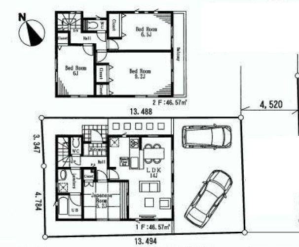 Floor plan. 32,800,000 yen, 4LDK, Land area 100.06 sq m , Building area 93.15 sq m floor plan