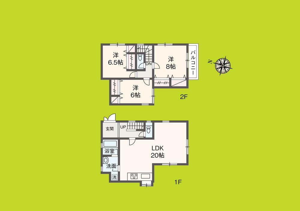 Floor plan. 35,800,000 yen, 3LDK, Land area 225.09 sq m , Building area 99.15 sq m Floor
