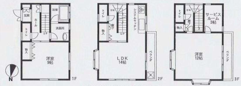 Floor plan. 22,300,000 yen, 2LDK + S (storeroom), Land area 84.97 sq m , Building area 99.35 sq m