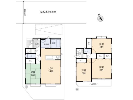 Floor plan. 37,800,000 yen, 4LDK, Land area 100.44 sq m , Building area 93.98 sq m floor plan