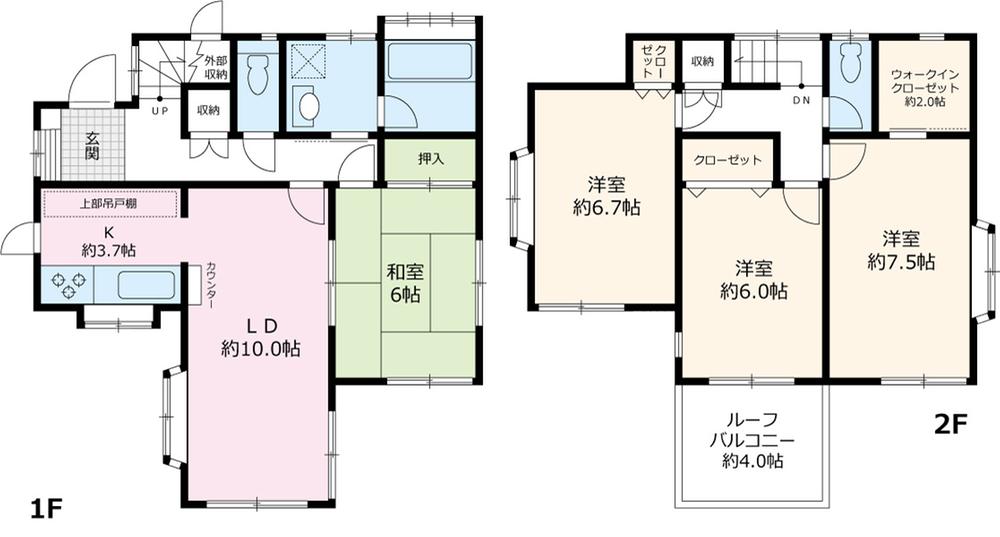 Floor plan. 33,800,000 yen, 4LDK, Land area 120.31 sq m , Building area 99.35 sq m roof balcony