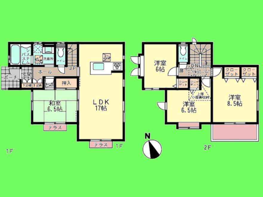 Floor plan. (3 Building), Price 24,800,000 yen, 4LDK, Land area 138.45 sq m , Building area 102.68 sq m