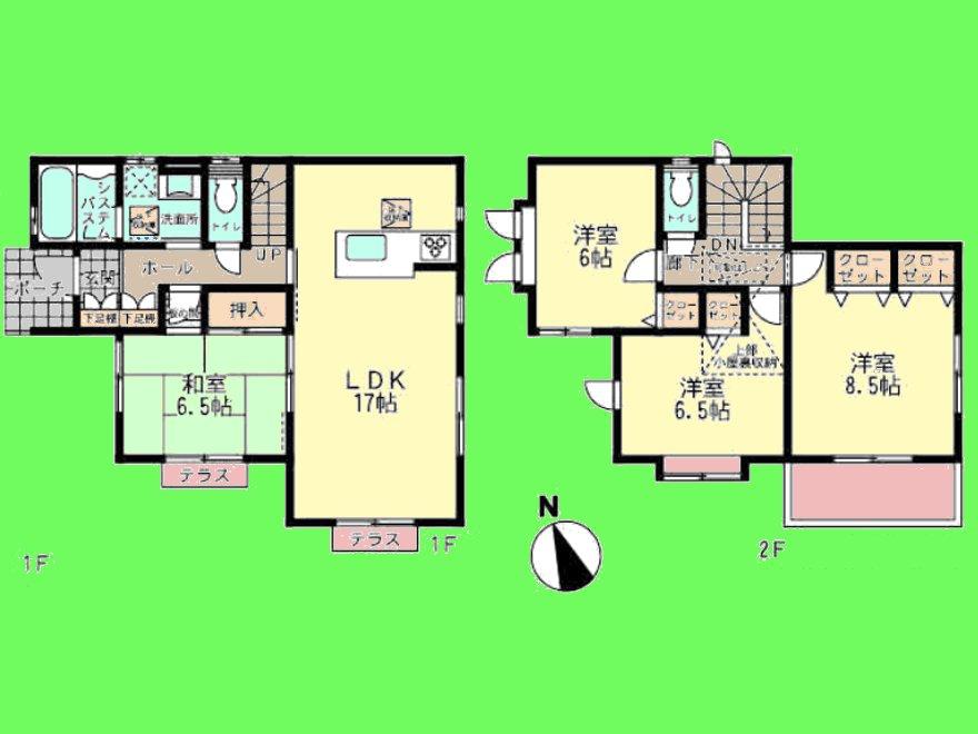 Floor plan. (3 Building), Price 24,800,000 yen, 4LDK, Land area 138.45 sq m , Building area 102.68 sq m