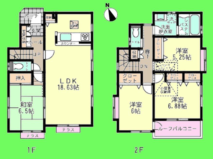 Floor plan. (16 Building), Price 26.2 million yen, 4LDK, Land area 133.34 sq m , Building area 102.68 sq m