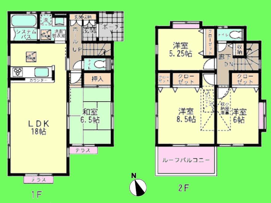 Floor plan. (17 Building), Price 27,800,000 yen, 4LDK, Land area 132.31 sq m , Building area 102.67 sq m
