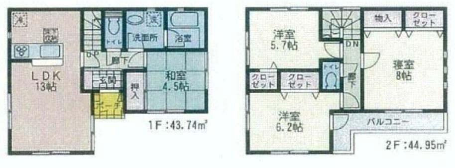 Floor plan. (3 ●), Price 23.8 million yen, 4LDK, Land area 110.54 sq m , Building area 88.69 sq m
