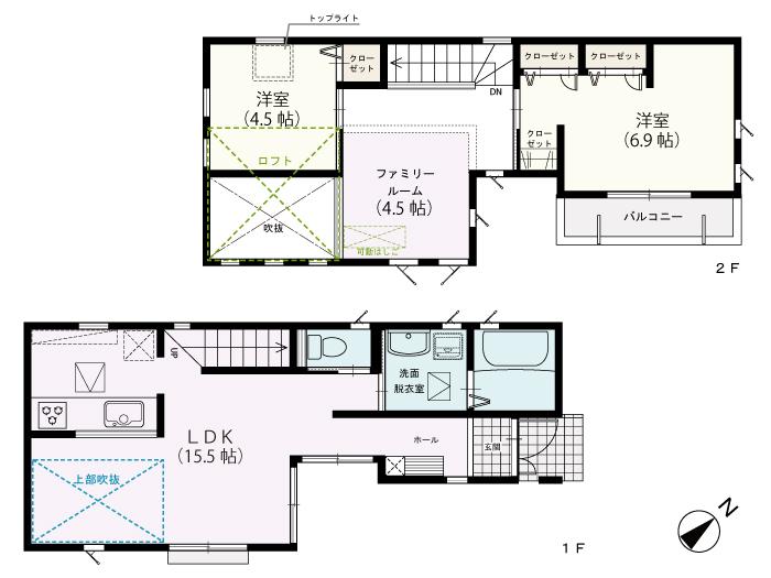 Floor plan. 31,800,000 yen, 2LDK + S (storeroom), Land area 86.03 sq m , Building area 76.59 sq m floor plan