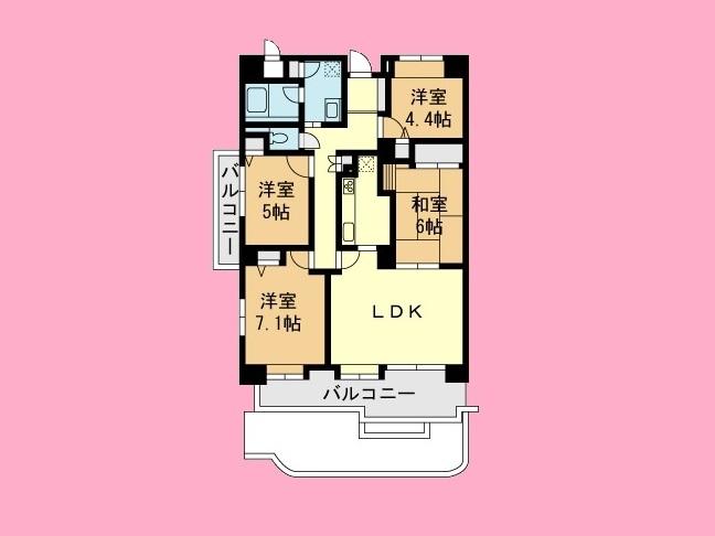 Floor plan. 4LDK, Price 23.8 million yen, Occupied area 88.31 sq m , Balcony area 14.89 sq m