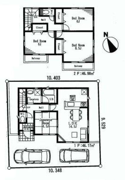 Floor plan. 32,800,000 yen, 4LDK, Land area 107.5 sq m , Building area 93.14 sq m floor plan