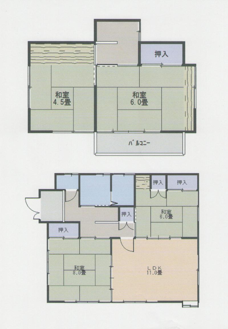 Floor plan. 12.8 million yen, 4LDK, Land area 130.3 sq m , Building area 104.82 sq m
