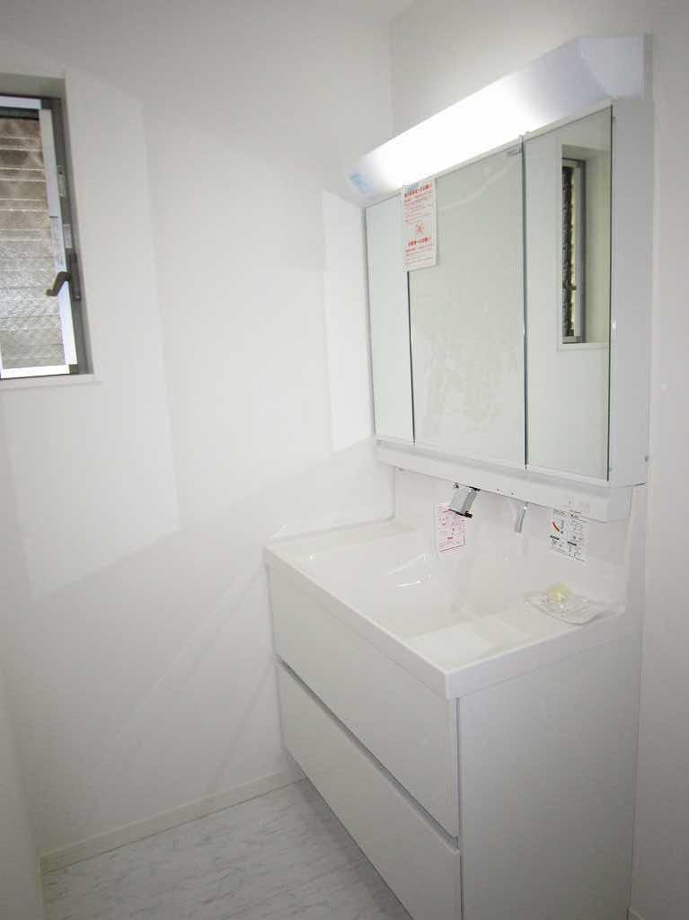 Wash basin, toilet. Bathroom vanity