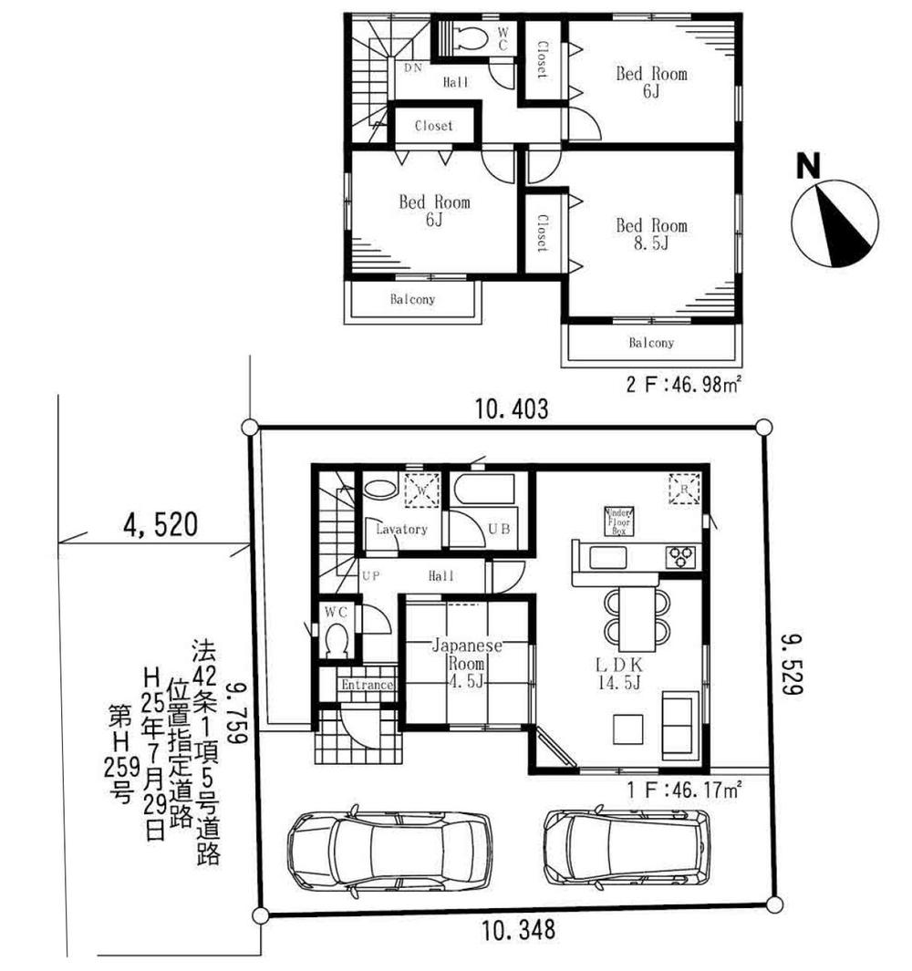 Floor plan. (2), Price 30,800,000 yen, 4LDK, Land area 100.05 sq m , Building area 93.15 sq m