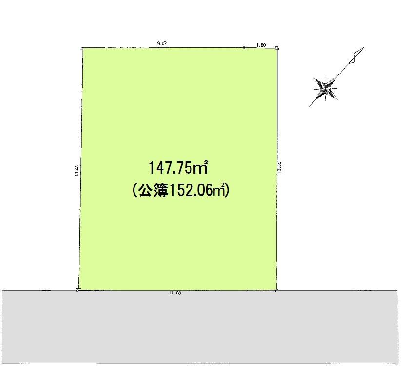 Compartment figure. Land price 51,800,000 yen, Land area 147.75 sq m