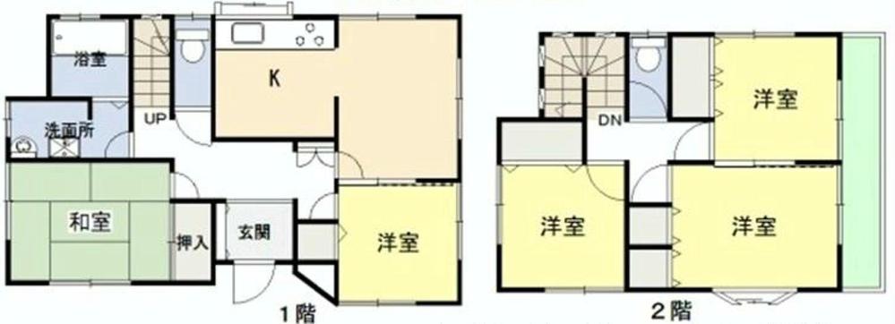 Floor plan. 12.6 million yen, 5DK, Land area 126.99 sq m , Building area 94.2 sq m