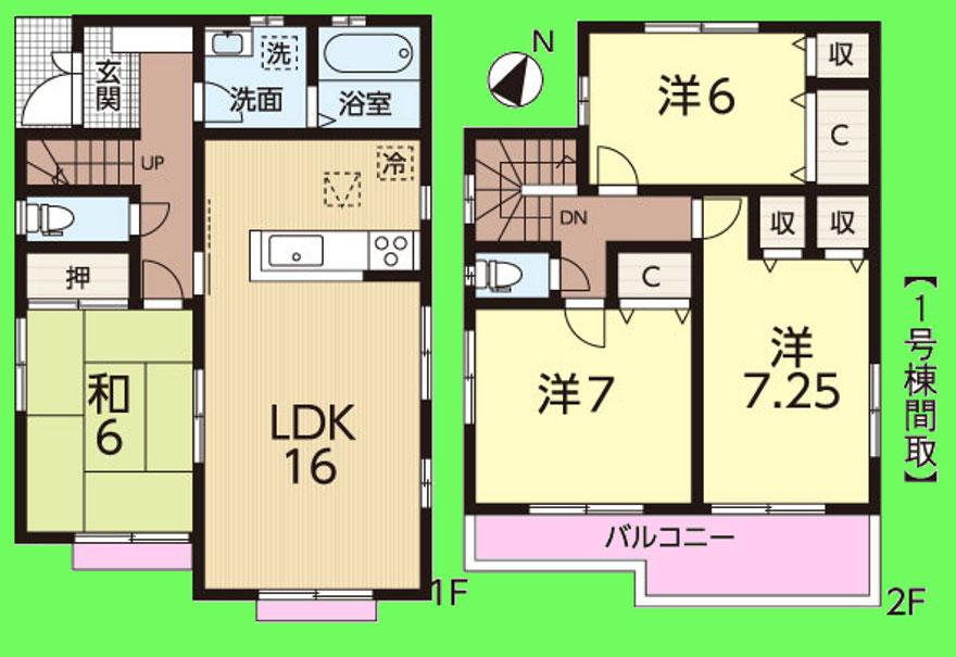 Floor plan. (1 Building), Price 26,800,000 yen, 4LDK, Land area 111.98 sq m , Building area 99.78 sq m