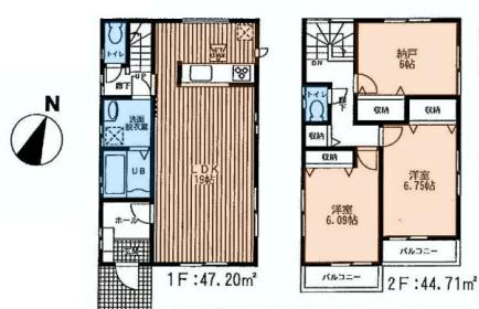 Floor plan. (2), Price 31,800,000 yen, 2LDK+S, Land area 101.03 sq m , Building area 91.91 sq m