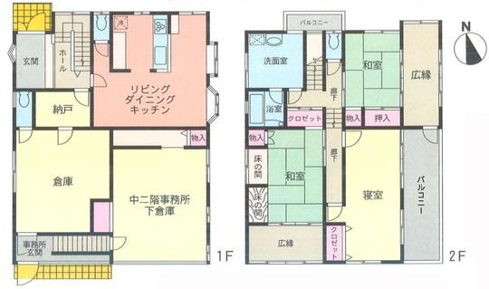 Floor plan. 34,800,000 yen, 3LDK, Land area 185.26 sq m , Building area 175.16 sq m