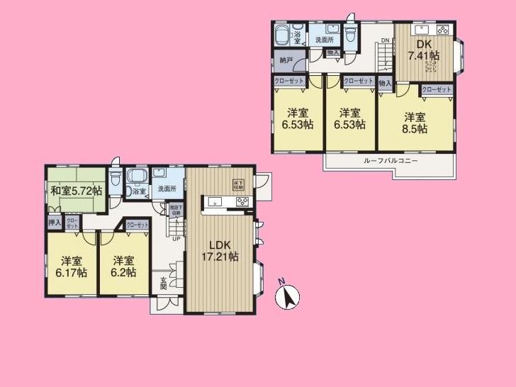 Floor plan. 35,800,000 yen, 6LDK, Land area 208.98 sq m , Building area 159.72 sq m