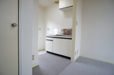 Kitchen. Electric stove is can be installed kitchen.