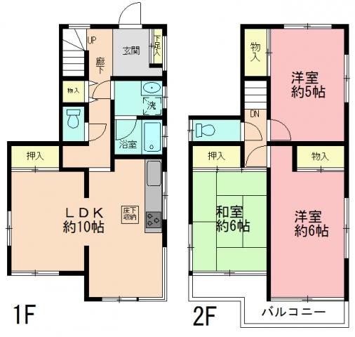 Floor plan. 26,800,000 yen, 3LDK, Land area 88.16 sq m , Building area 84.24 sq m