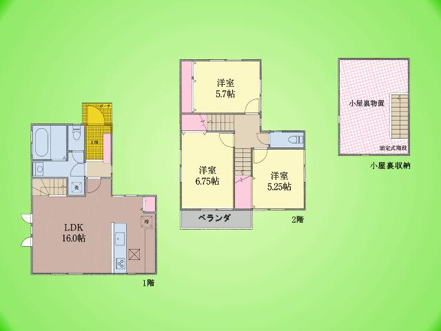 Floor plan. (B Building), Price 27.5 million yen, 3LDK, Land area 83 sq m , Building area 81.98 sq m
