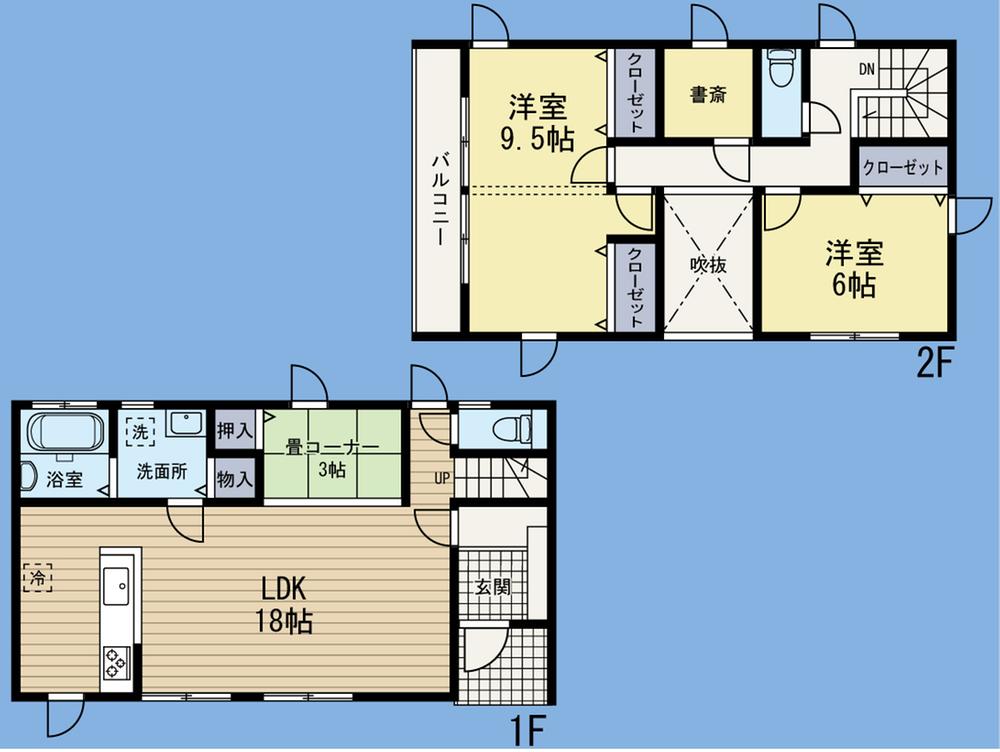 Floor plan. 39,800,000 yen, 2LDK, Land area 100.21 sq m , Building area 96.88 sq m floor plan