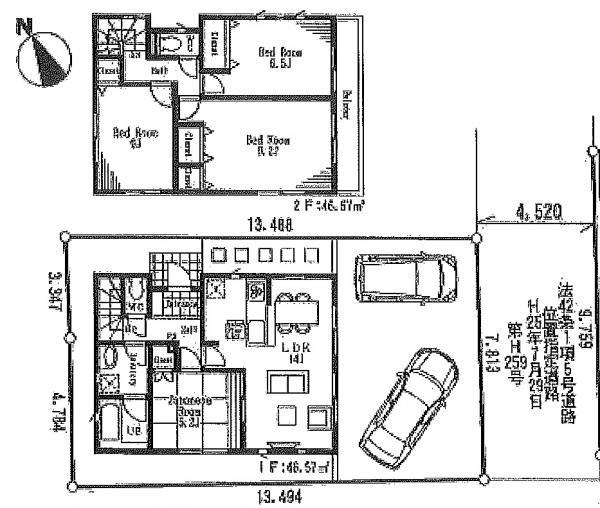 Floor plan. 31,800,000 yen, 4LDK, Land area 107.5 sq m , Building area 93.14 sq m