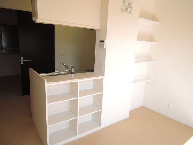 Kitchen. For indoor photo of the floor plan of the inverted type. 