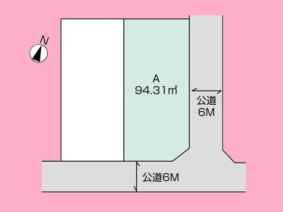 Compartment figure. Land price 24,800,000 yen, Land area 94.31 sq m