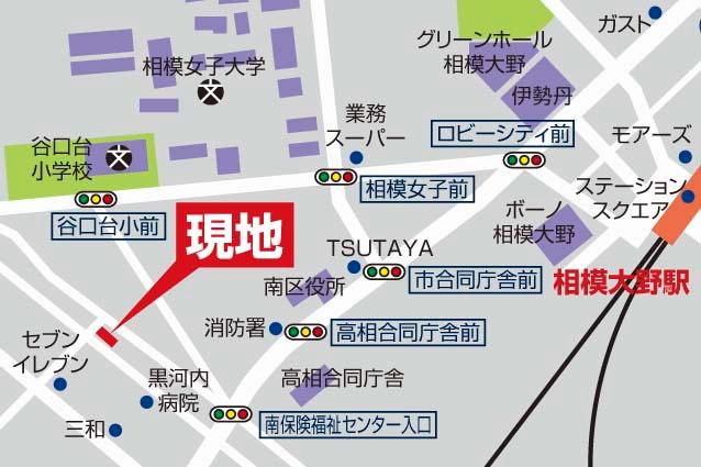 Local guide map. primary school, Ward office, Close to commercial facilities. Property around is a quiet residential area.