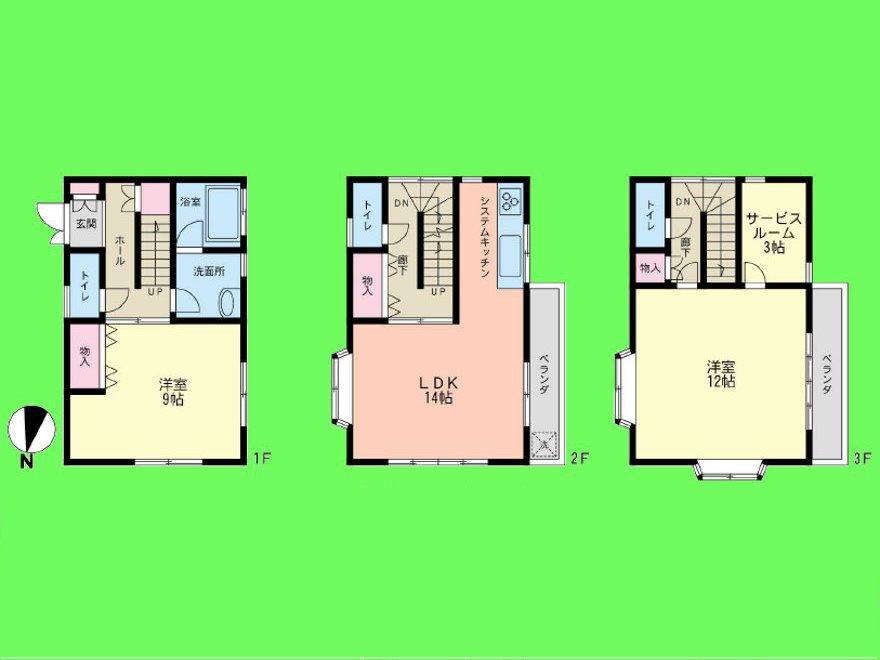 Floor plan. 22,300,000 yen, 2LDK + S (storeroom), Land area 84.97 sq m , Building area 99.36 sq m