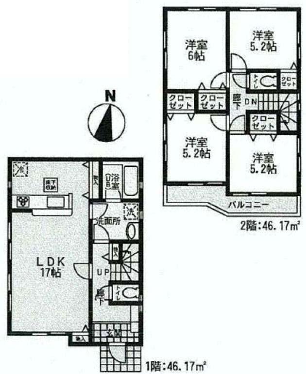 Floor plan. (5), Price 24,800,000 yen, 4LDK, Land area 148.56 sq m , Building area 92.34 sq m