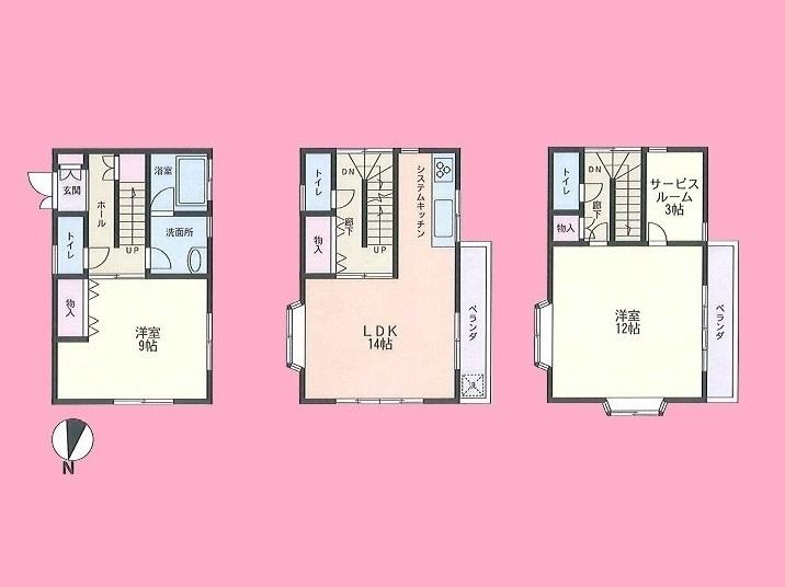 Floor plan. 22,300,000 yen, 2LDK + S (storeroom), Land area 84.97 sq m , Building area 99.36 sq m