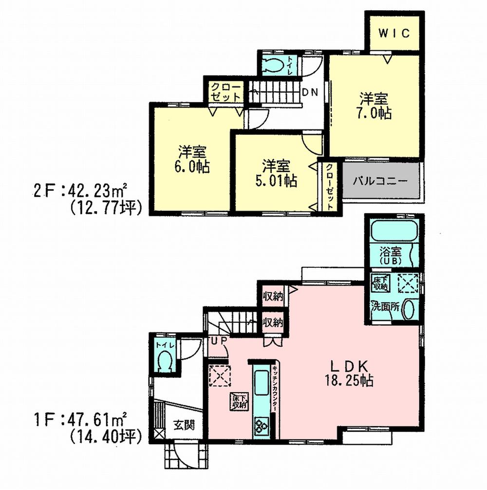 Floor plan. 34,900,000 yen, 3LDK, Land area 104.73 sq m , Building area 89.84 sq m