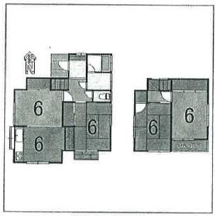 Floor plan. 12.5 million yen, 4DK, Land area 135.4 sq m , Building area 74.51 sq m