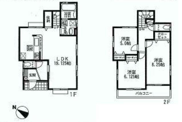 Floor plan. (5 Building), Price 35,800,000 yen, 3LDK, Land area 104.73 sq m , Building area 92.74 sq m