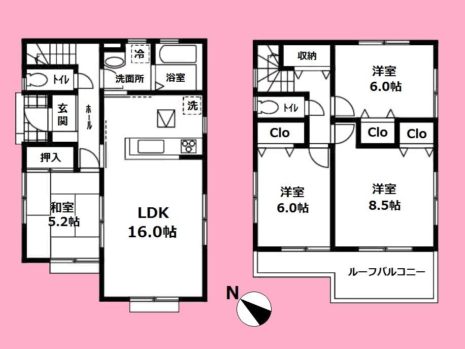 Floor plan. (2), Price 30,400,000 yen, 4LDK, Land area 167.57 sq m , Building area 98.95 sq m